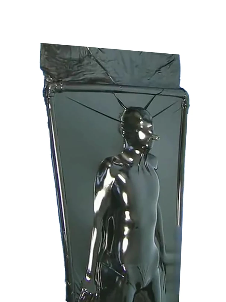 Latex Sleep Bed Bag fetish bondage bodysuits body bag vacuum bed without Frame neck entrance and head out
