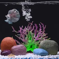 Aquarium Coral Simulation Fish Tank Plants Landscape Decoration 4