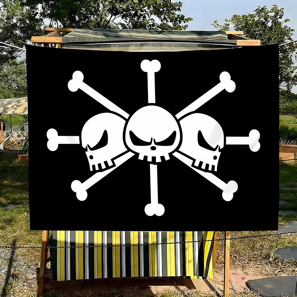 Anime O-ONE P-PIECE Jolly Roger Flagge, individuelle Camping- und Gartendekoration, Party-Hintergründe, Wandkunst, Familiengeschenke – Detail 10