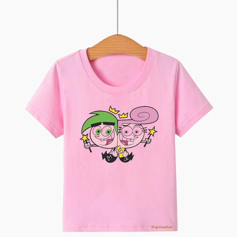 

Newly Children'S Tshirt Cartoon The Fairly Oddparents: Fairly Odder Graphic Print Boys Tshirt Fashion Cute Girls T Shirt Tops