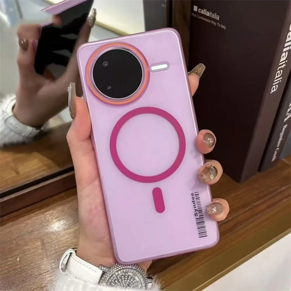Ultra-Thin Matte Magnetic Wireless Charging Case - Clear Plastic Cover