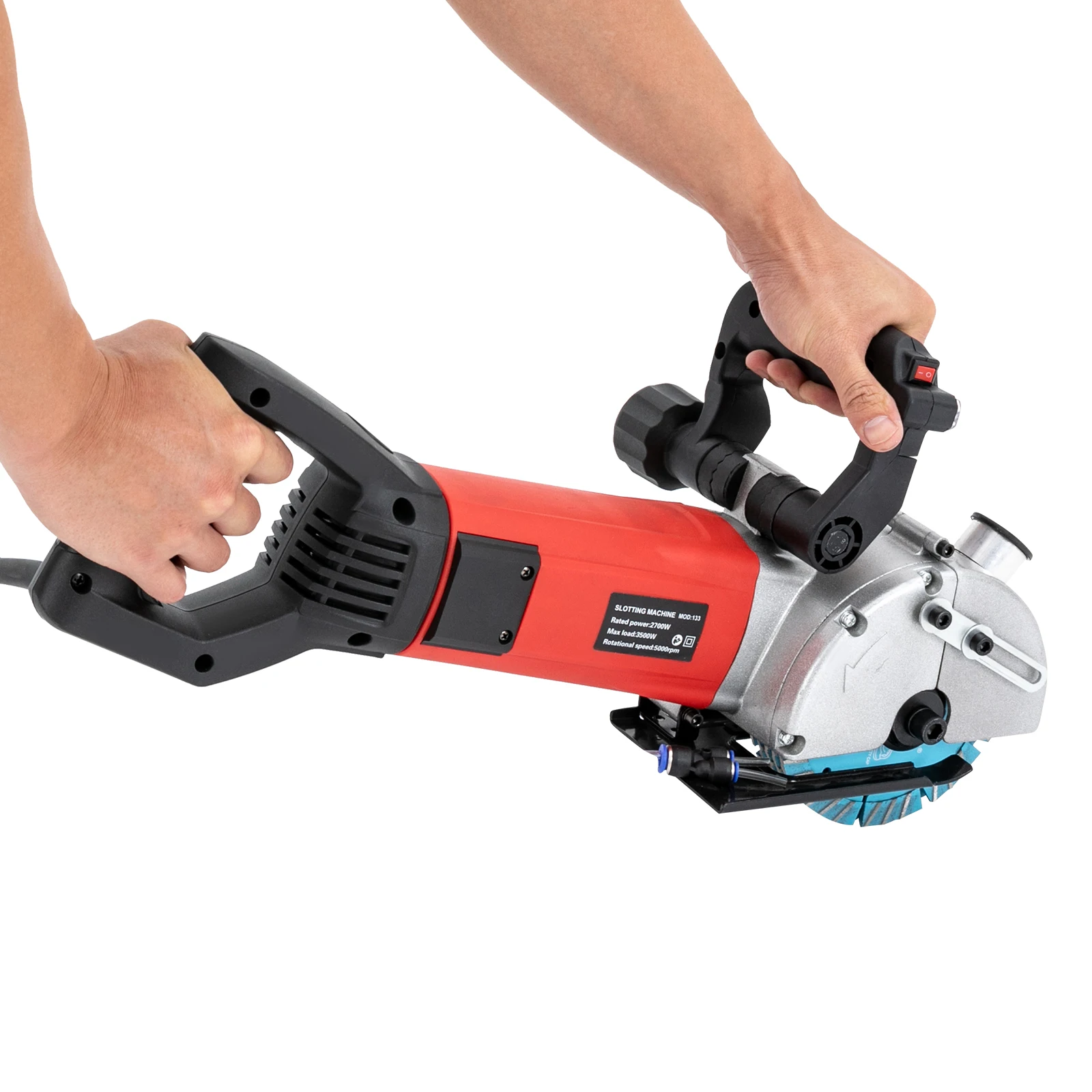 2700 W Diamantklingen-Nutmaschine, Wandschlitzmaschine, 5000 U/min, Laserführung für elektrische Leitungen, Kabel- und Rohrführung – Detail 20