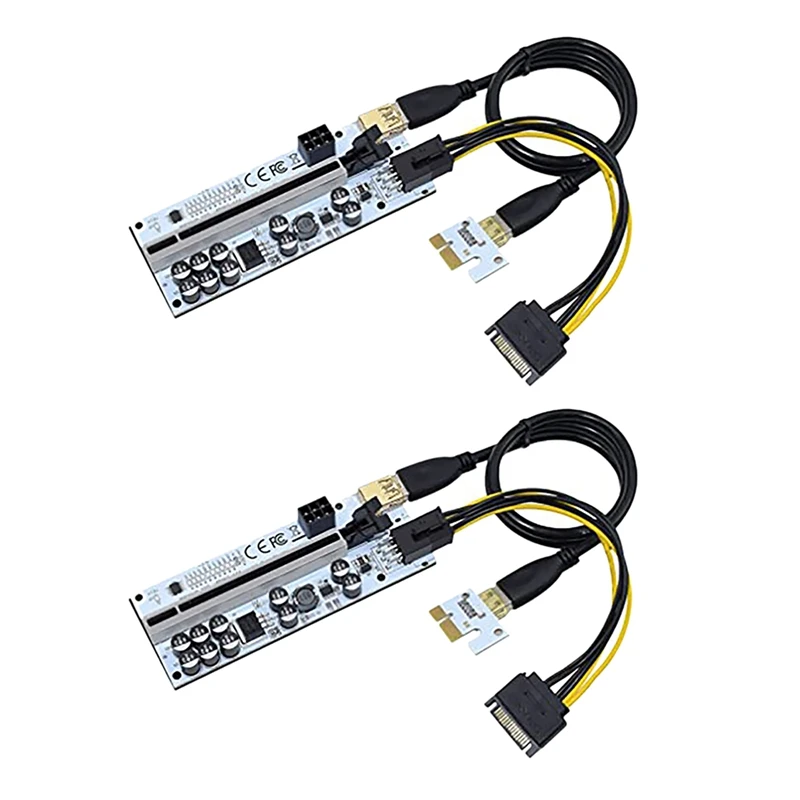 

VER012 MAX PCI-E карта расширения PCI-E 1X до 16X графическая карта расширения с 10 твердыми конденсаторами/светодиодный для майнинга BTC