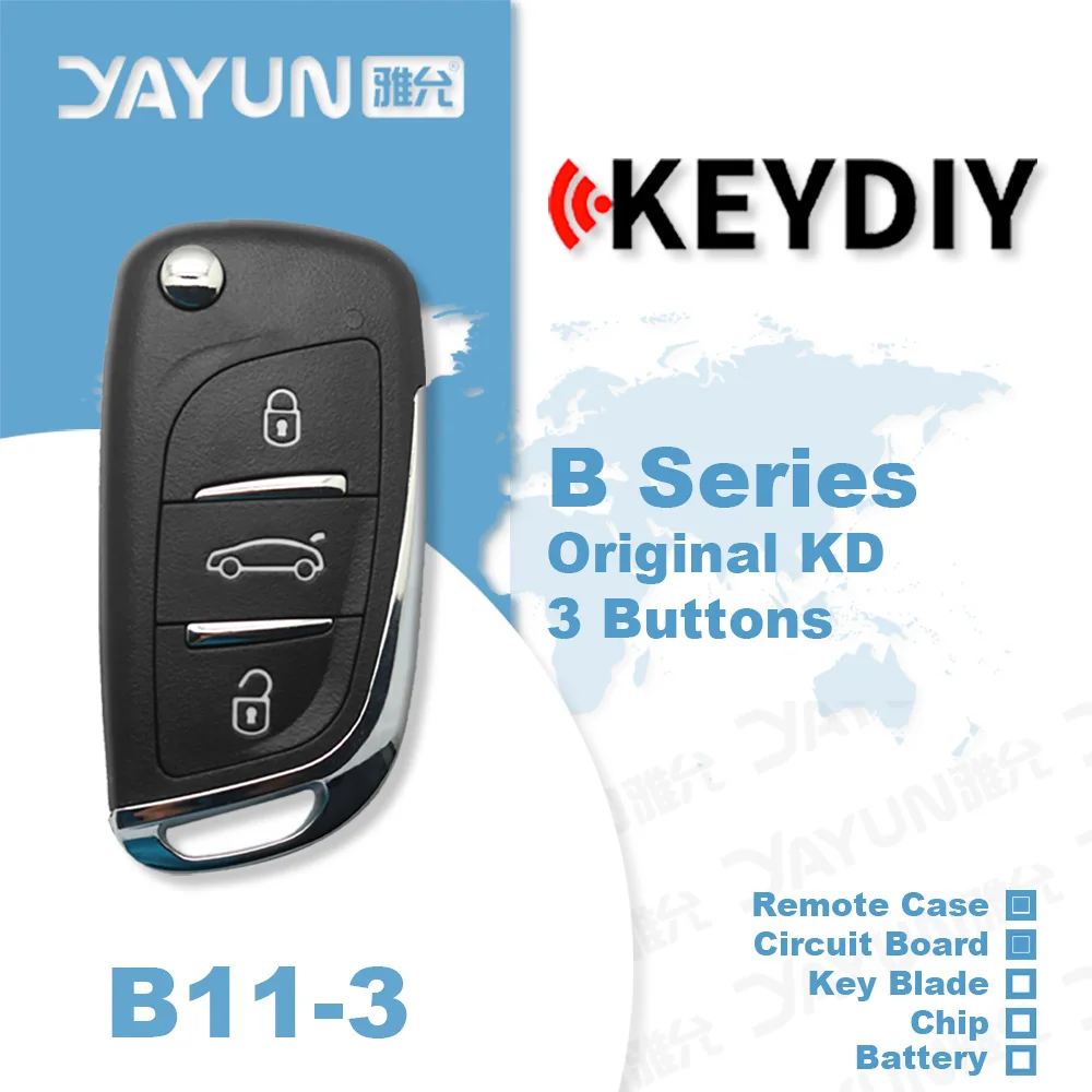 Yayun Keydiy Kd900 +/Urg/X2/Max/Mini Programmatore Serie B Telecomando B11-3 Pulsanti Chiave Universale Per Auto Per Peugeot Citroen Ds