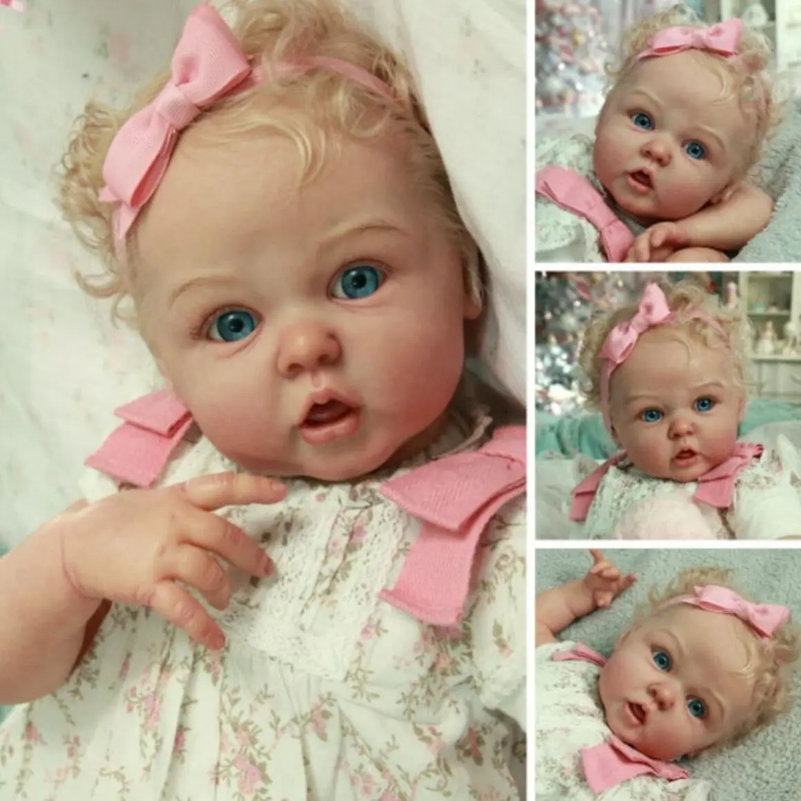 60cm Silicone Reborn Doll Chubby Baby Toddler Lifelike Girl 3D Painting