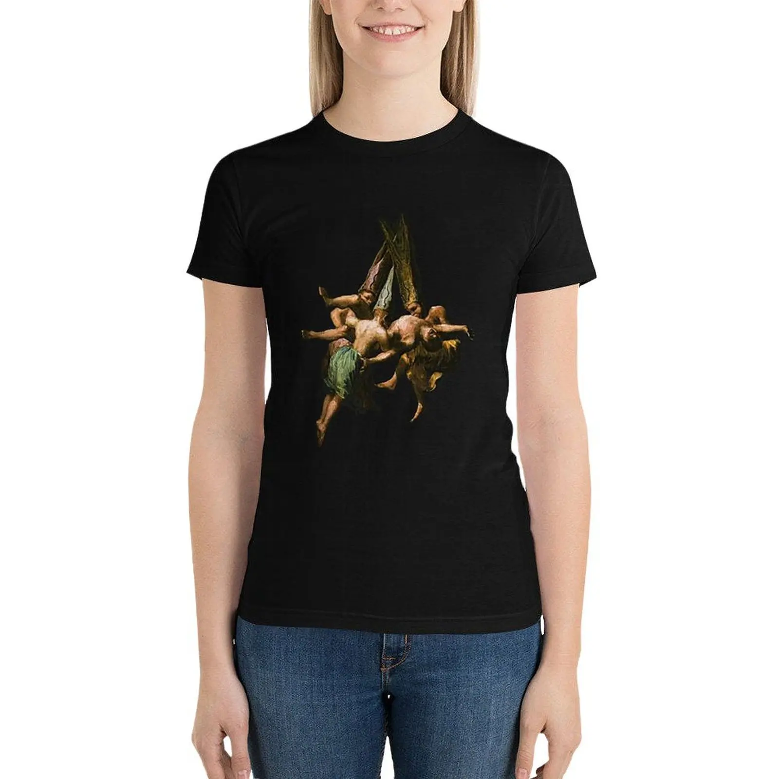 Witches' Flight - Francisco Goya T-Shirt anime clothes shirts graphic tees female t shirts for Womens