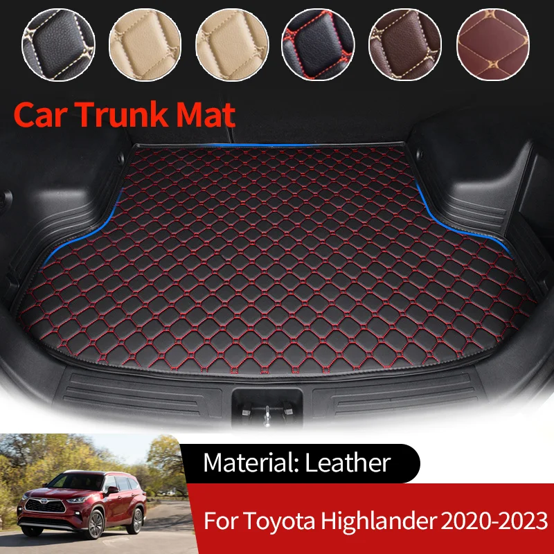 

7 Seats Auto Boot Liner Cargo Rear Trunk Mats for Toyota Highlander Kluger XU70 2020~2023 2022 Luggage FLoor Waterproof Carpets