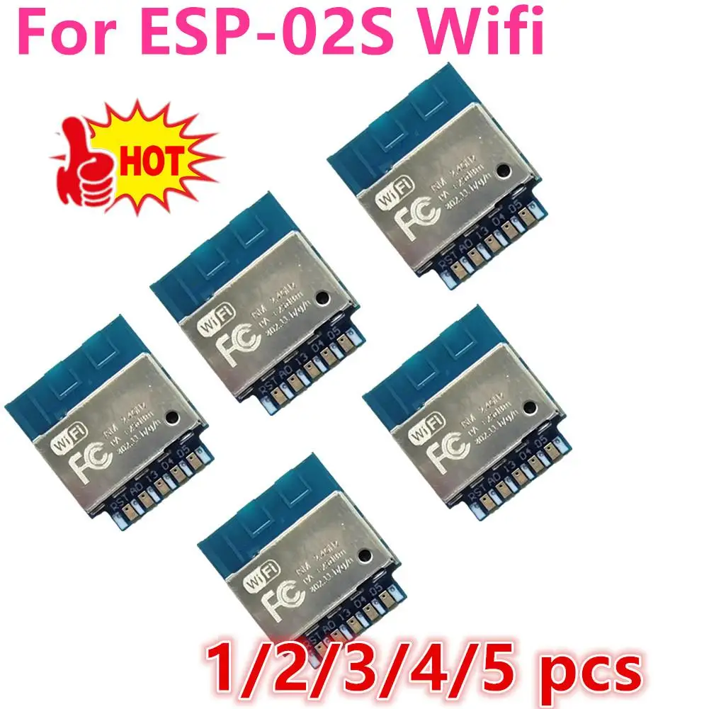 Wireless Module Lot For ESP-02S Serial Wireless 2.4G Wifi Module Transceiver For Smart Home Industrial IoT 1Mbit Compatible ESP8266 ESP 02S