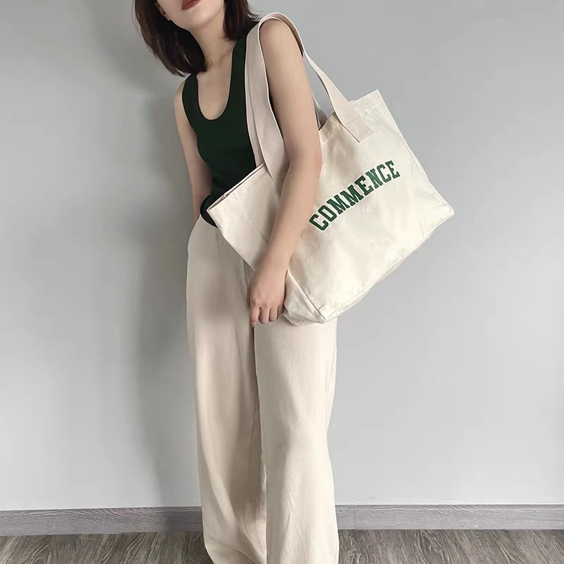 Canvas Shopping Bags 100pcs Cotton Canvas Tote Bag Webbing Handle