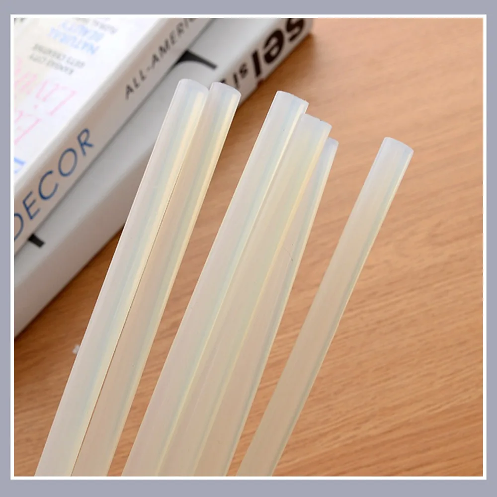 Hot Melt Glue Sticks 7mm 11mm Translucent Strong Viscosity Rods For Glue Gun High Temperature Resistant 10 50Pcs