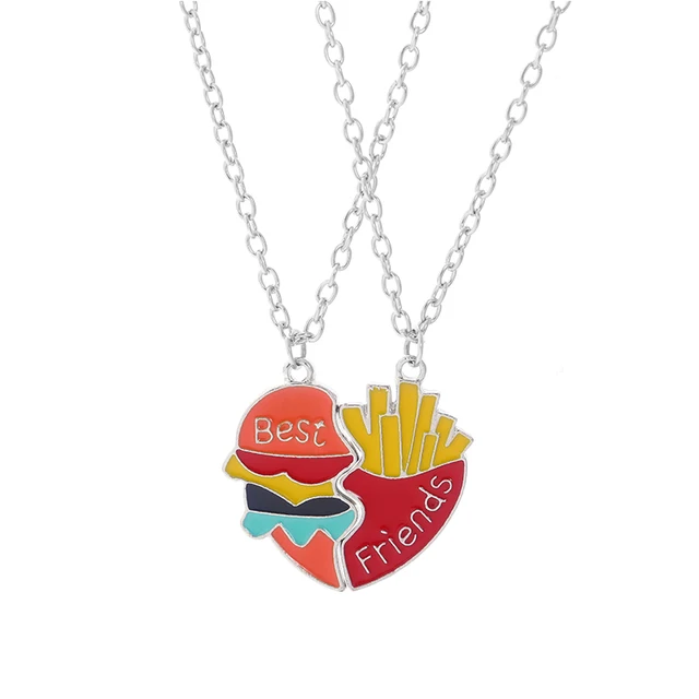 Friend Pendant Necklace Set 