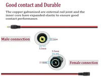 10pcs/pack--15CM 12V DC Power Cord Pigtail Male Cable 5.5x2.1mm For CCTV Camera LED Lights 2