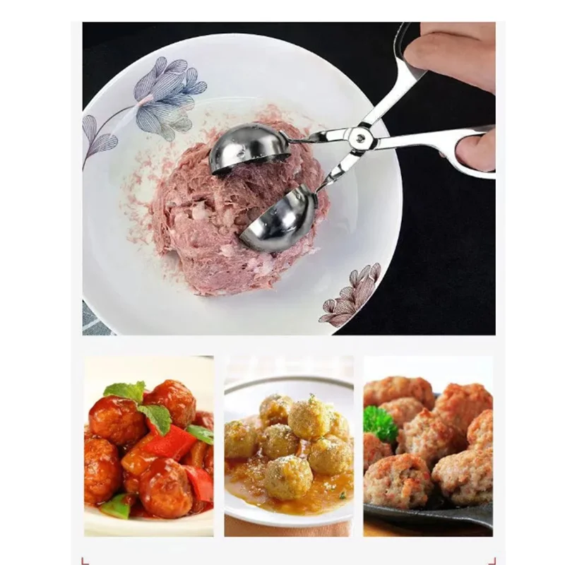 Meatball Maker Meat Ball Maker Tool Stainless Steel Clip Round Rice Ball Shaper Spoon Non Stick Meat Dumplings Making Mold Kitchen Tools