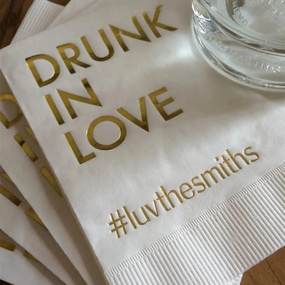 

Personalized Napkins Personalized Napkins Bridal Shower Wedding Napkins Custom Monogram Drunk In Love Hash Tag Hashtag Drunk On