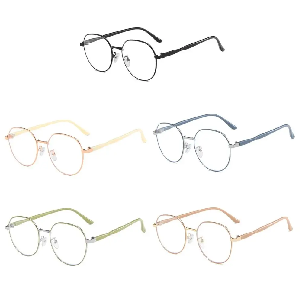 

Women Metal Round Frame Glasses Anti Blue-ray Fashion Clear Eyewear Men Optical Glasses Frame