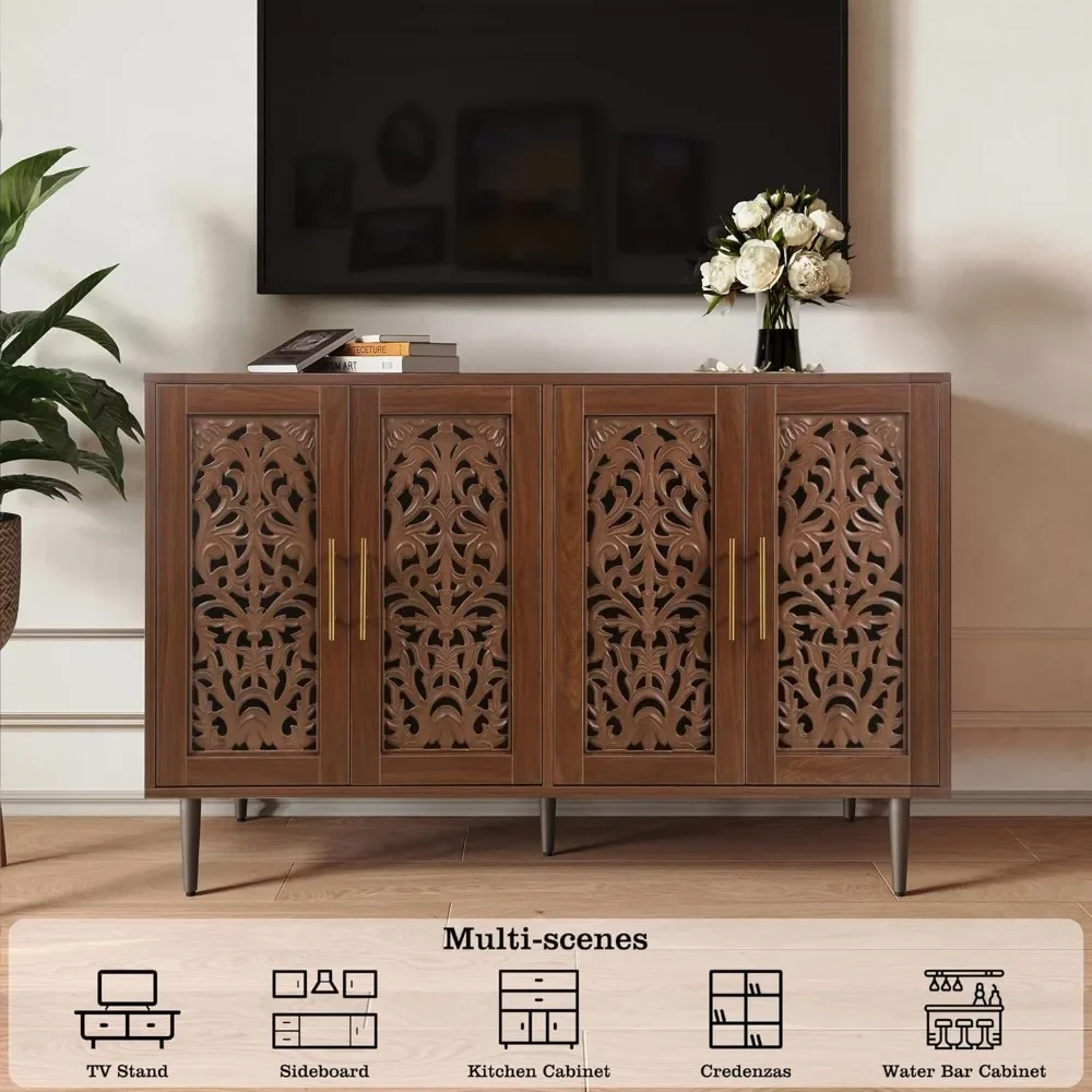 Vintage Carved Accent Cabinet 4