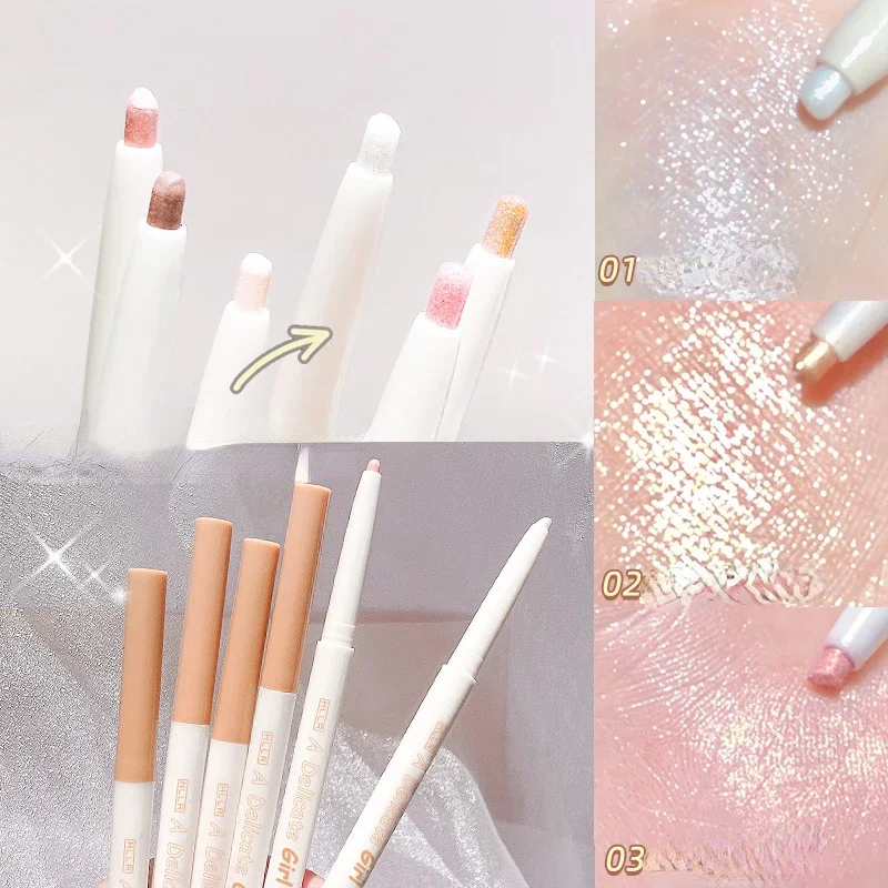 Brown Lying Silkworm Eyeliner Pen Ultra Thin Smooth Lower Eyelash Eyes Liner Pencils Matte Glitter Waterproof Eye Makeup Tools