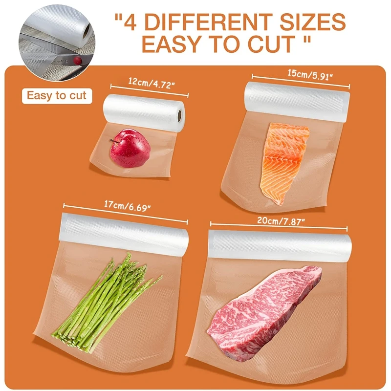 Vacuum Sealer Bags Rolls 6 Pack For Food Saver, Heavy Duty Vacuum Storage  Bags For Sous Vide Cooking, Freezer - AliExpress