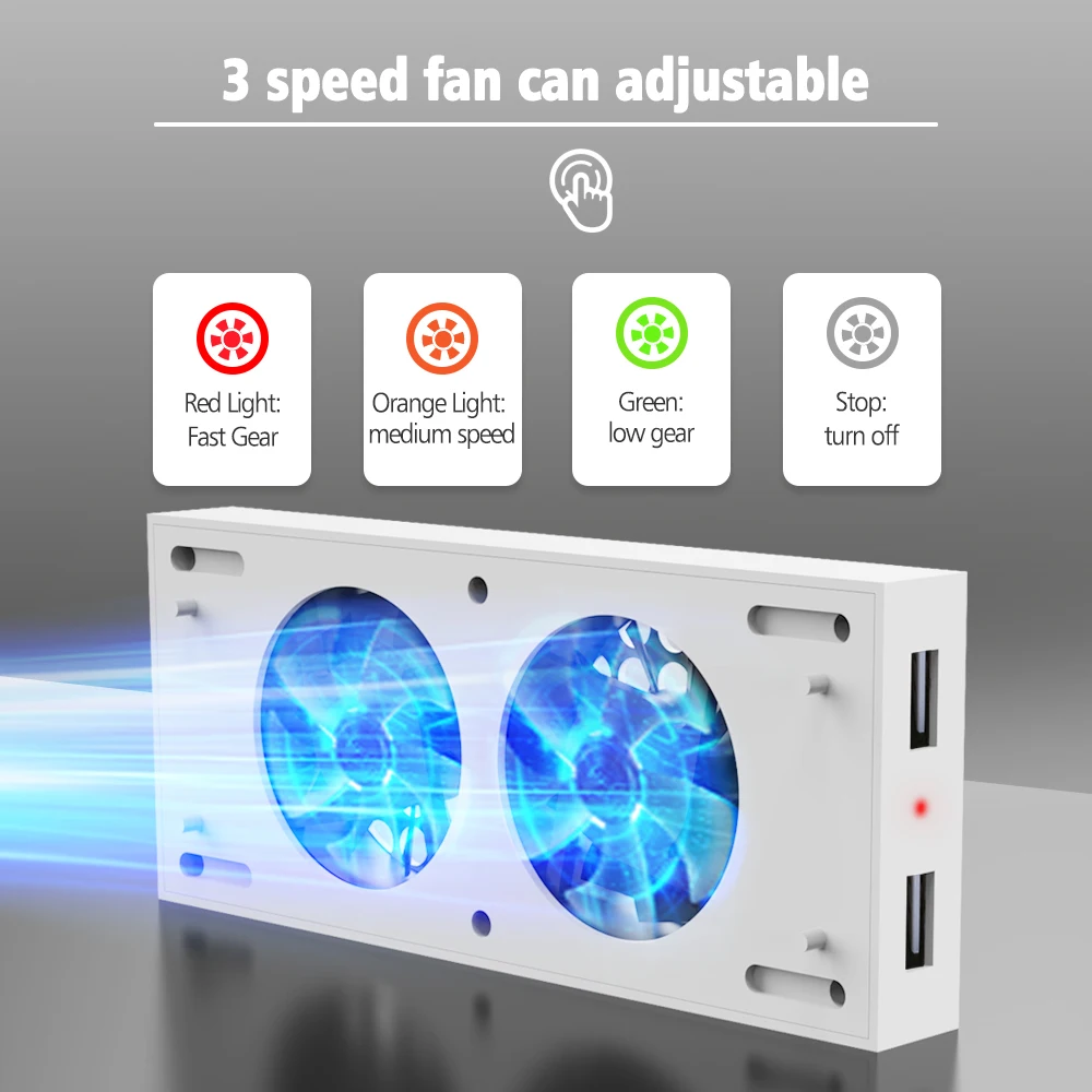 BLANC - Ventilateur de refroidissement pour Nintendo Switch, console NS