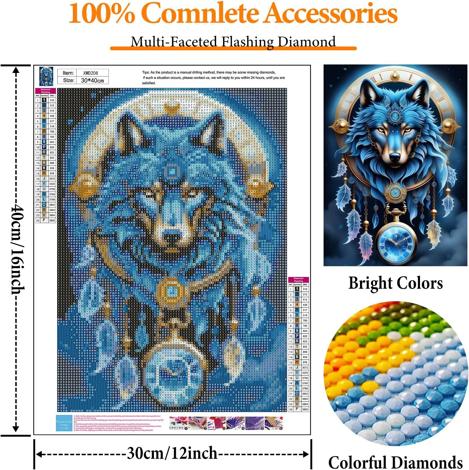 Diy 5D Diamond Painting Kits for Adults 30*40CM Full Drill CrystaL Rhinestone Embroidery Craft Kits for Home Wall Decor Gifts