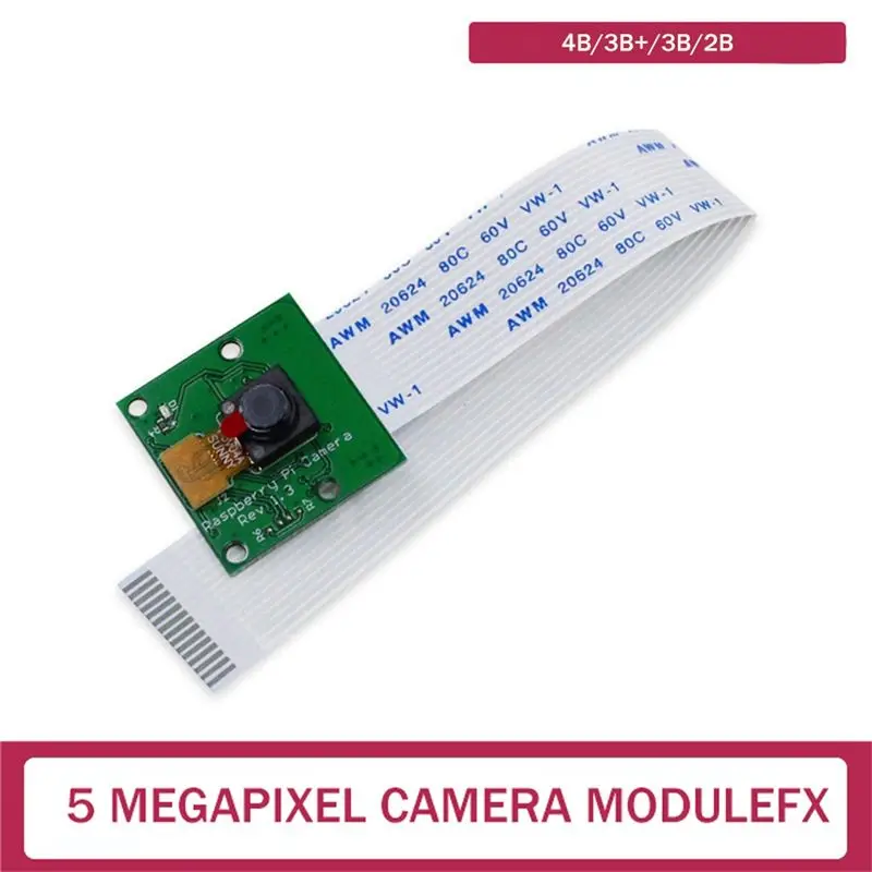 T69C 라즈베리 파이 2B/3B/4B 카메라 모듈용 HD 카메라 모듈 5Mp Ov4647 광각 카메라 모듈