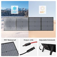 MHPOWOS 220W 40V panneau solaire Portable étanche pliable panneau solaire puissance de secours chargeur solaire pour centrale électrique RV Camping 4