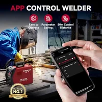 145A 3-in-1 Welder LED Display Portable App Control Flux Core MIG Welder 2