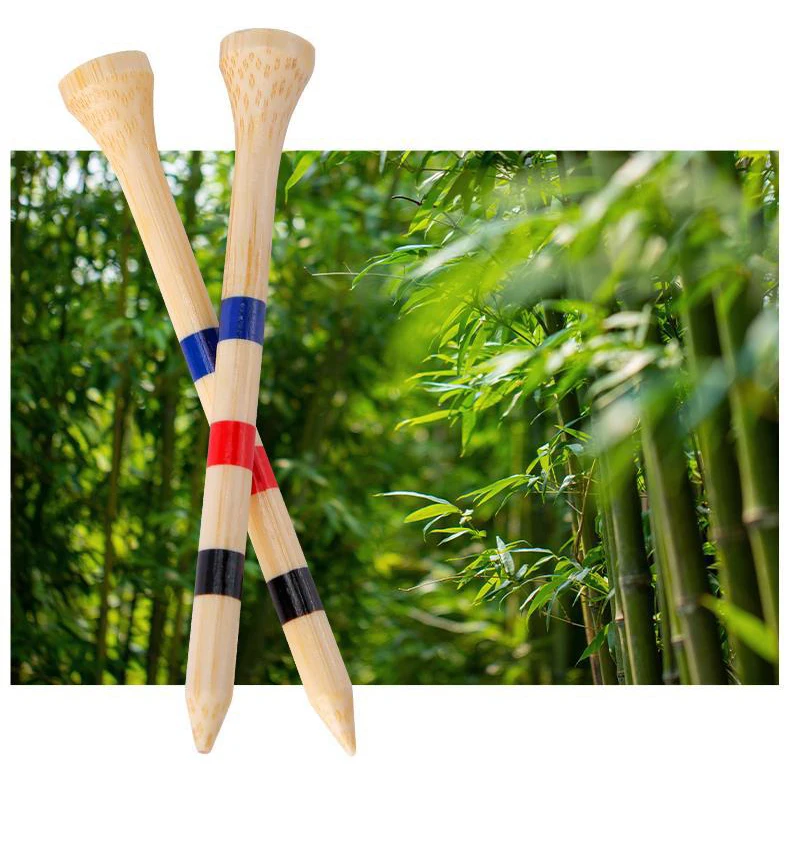 PGM Golf Bamboo TEE Adjustable Height Ball Studs Long and Short Ball Ladders Golf Supplies Depth Marking Tee Golf Supplies