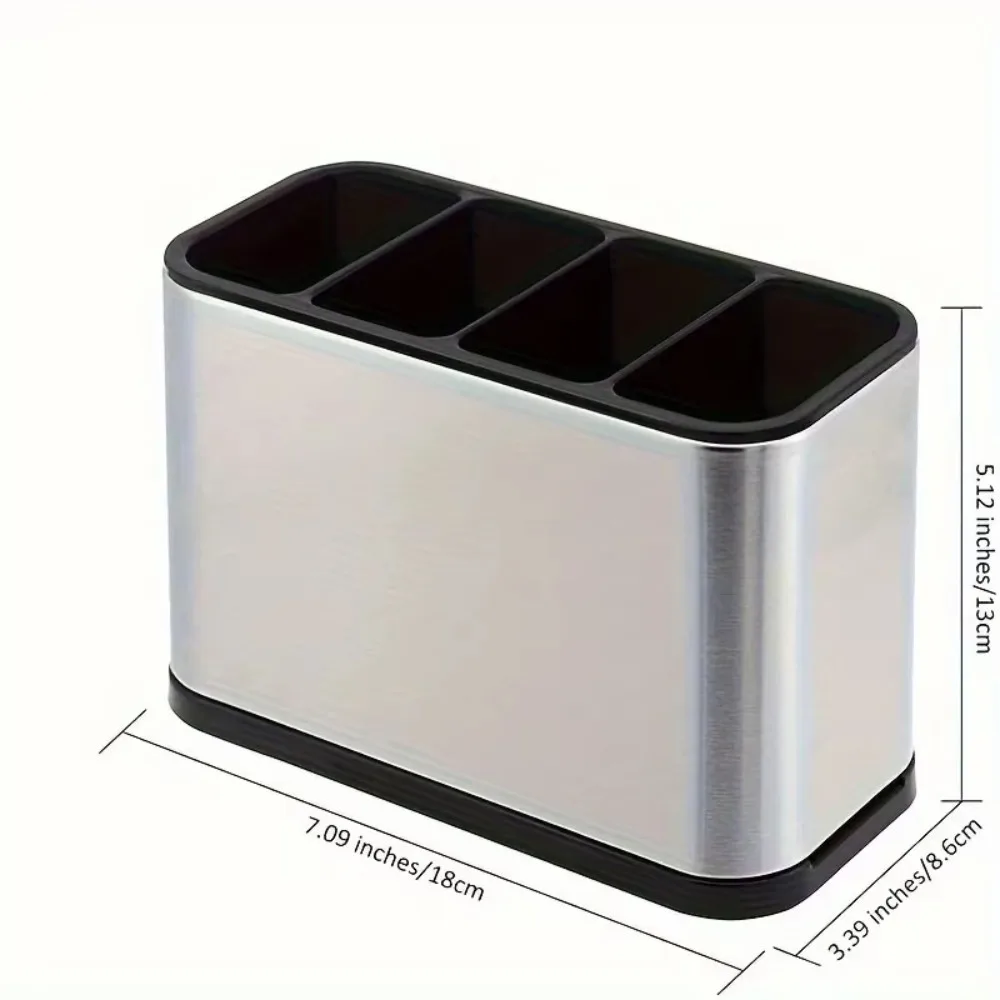 Kitchen Cutlery Organizer Knife Stand Plastic Drain Storage Holder Spoon Fork Chopstick Kitchenware Cooking Tool Tray Shelf Box
