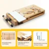 Woodworking Bench Vise with 4 Bench Dogs and 2 Clips Wood Bench Vises Kit for Garage Studios 6