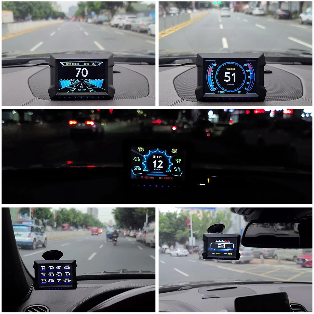 OBD GPS HUD  ӵ  ÷ ,  º ǻ,  ڵ RPM  Һ , P22