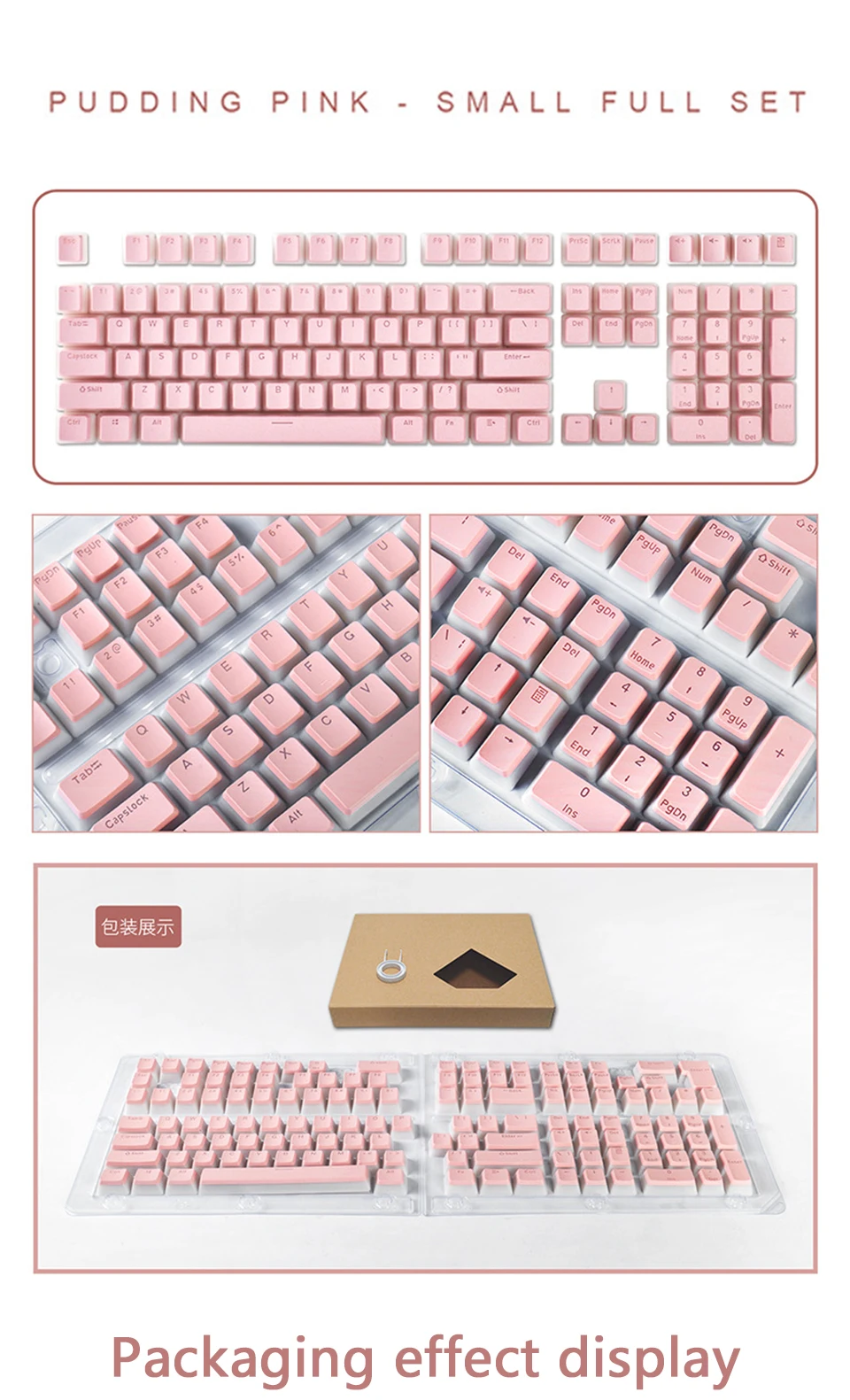 duas cores oem keycap translúcido para 61