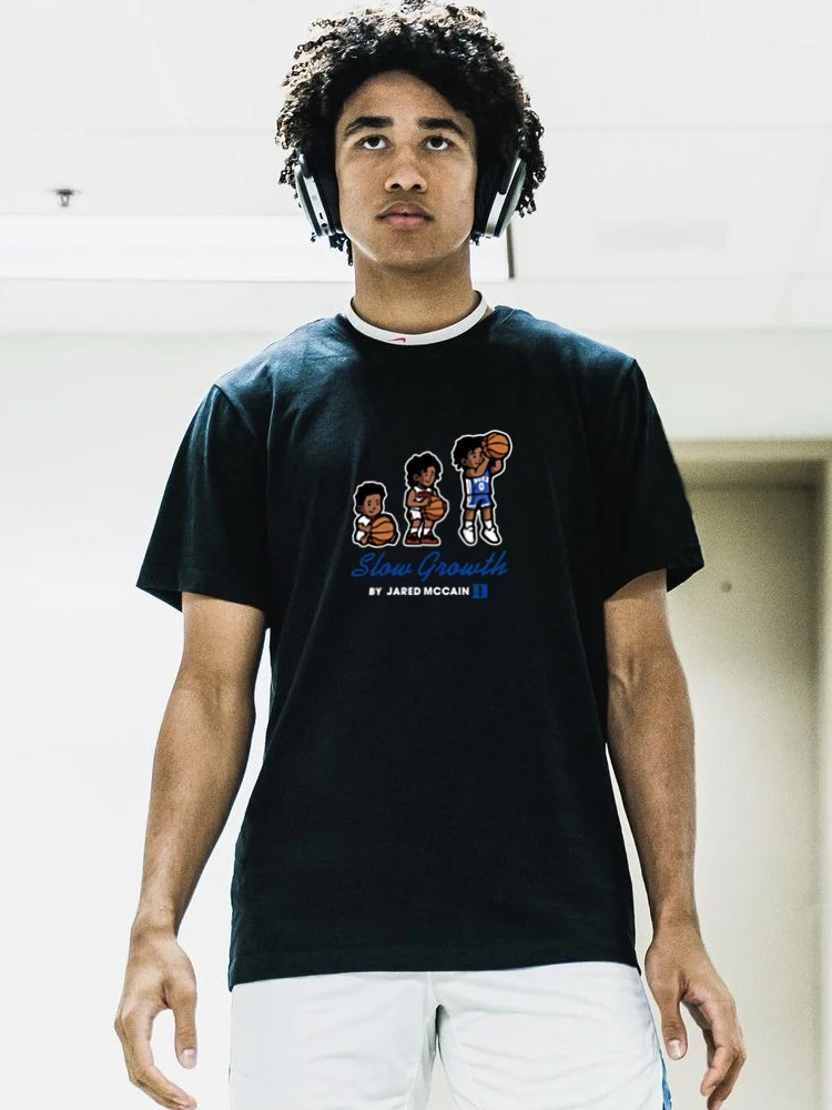 Jared McCain Duke Hand-painted Anime Men's and Women's T-shirt American Casual Basketball Crew Neck Short Sleeve 2