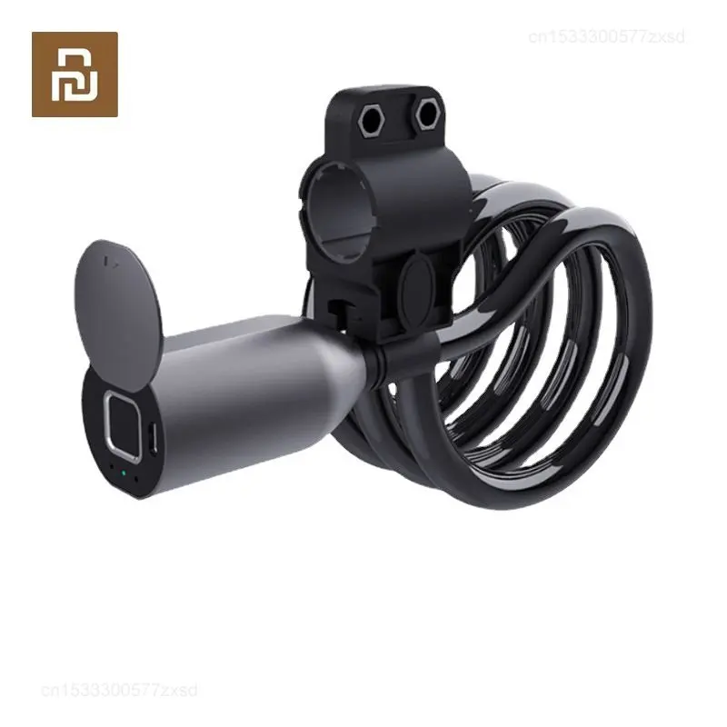 Youpin Yeelock Smart Steel Cabo Lock Impressão Digital Desbloquear Bloqueio Anti-roubo Bicicleta Carregamento Usb Bloqueio de Segurança Bicicleta à Prova d Água