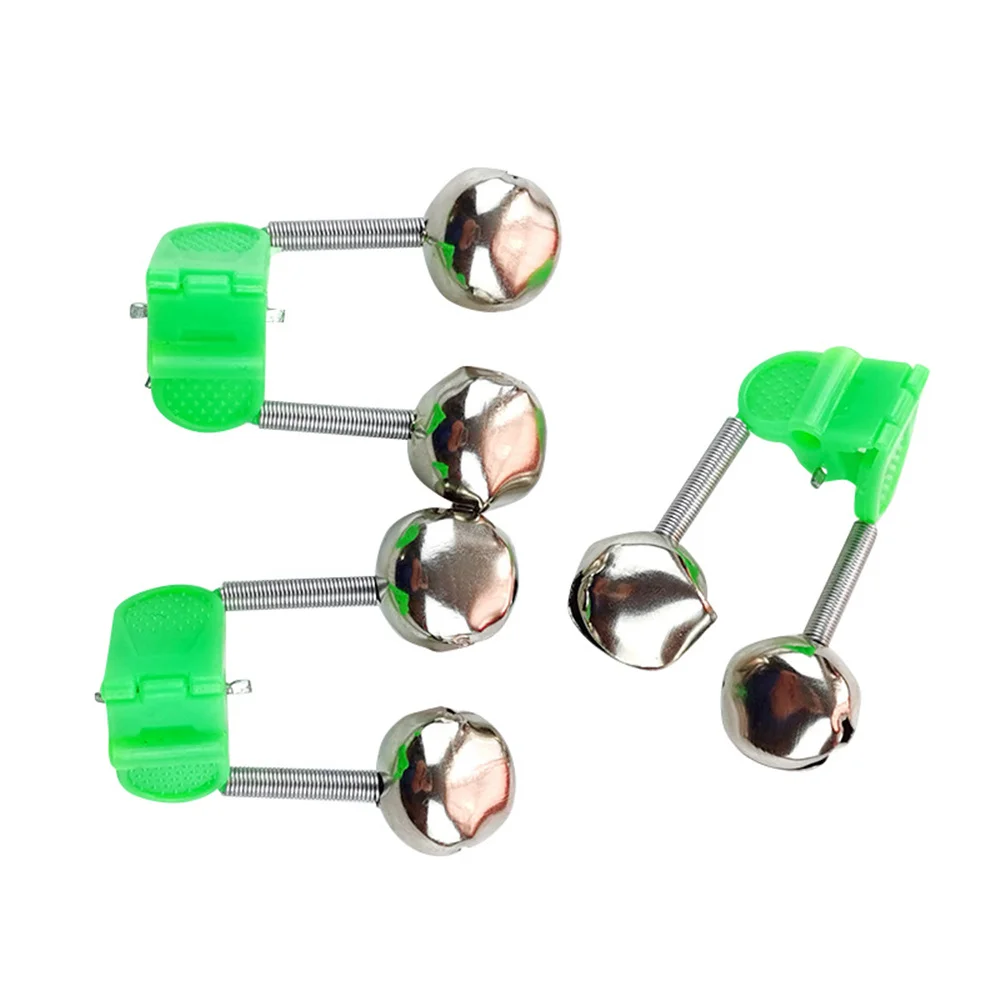 5pcs/lot Fishing Rod Stalk Fishing Bite Alarms Outdoor Tackle Rod Clamp Tip Metal Clip Bells Ring Accessories Tools
