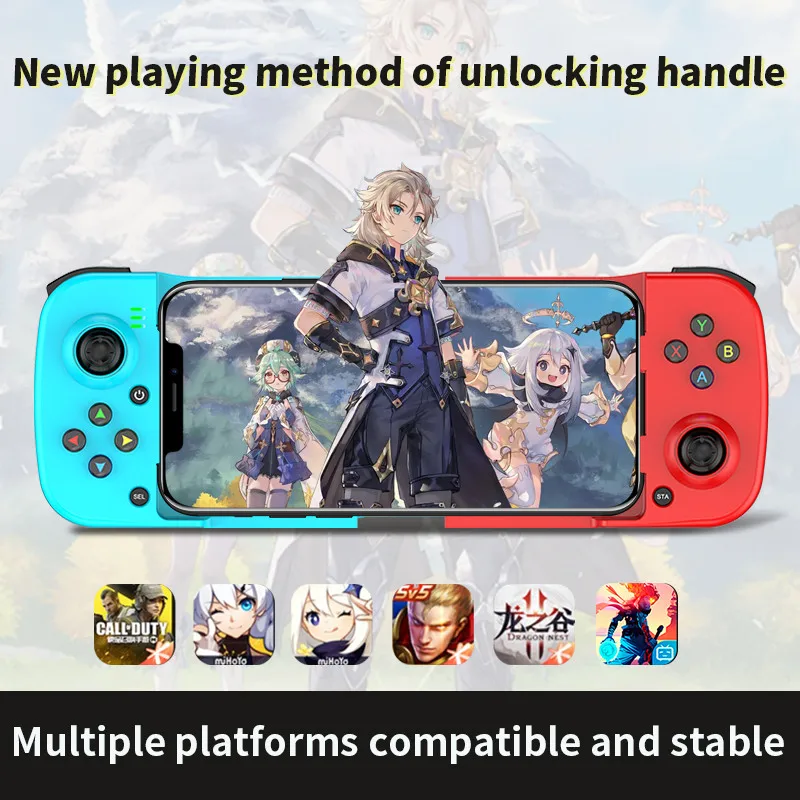 확장 가능한 게임 컨트롤러가 있는 게임 패드 휴대폰 컨트롤러, 안드로이드 iOS 홍몽 모바일 게임 컨트롤러용 지지대 확장 가능한 게임 컨트롤러가 있는 게임 패드 휴대폰 컨트롤러, 안드로이드 iOS 홍몽 모바일 게임 컨트롤러용 지지대