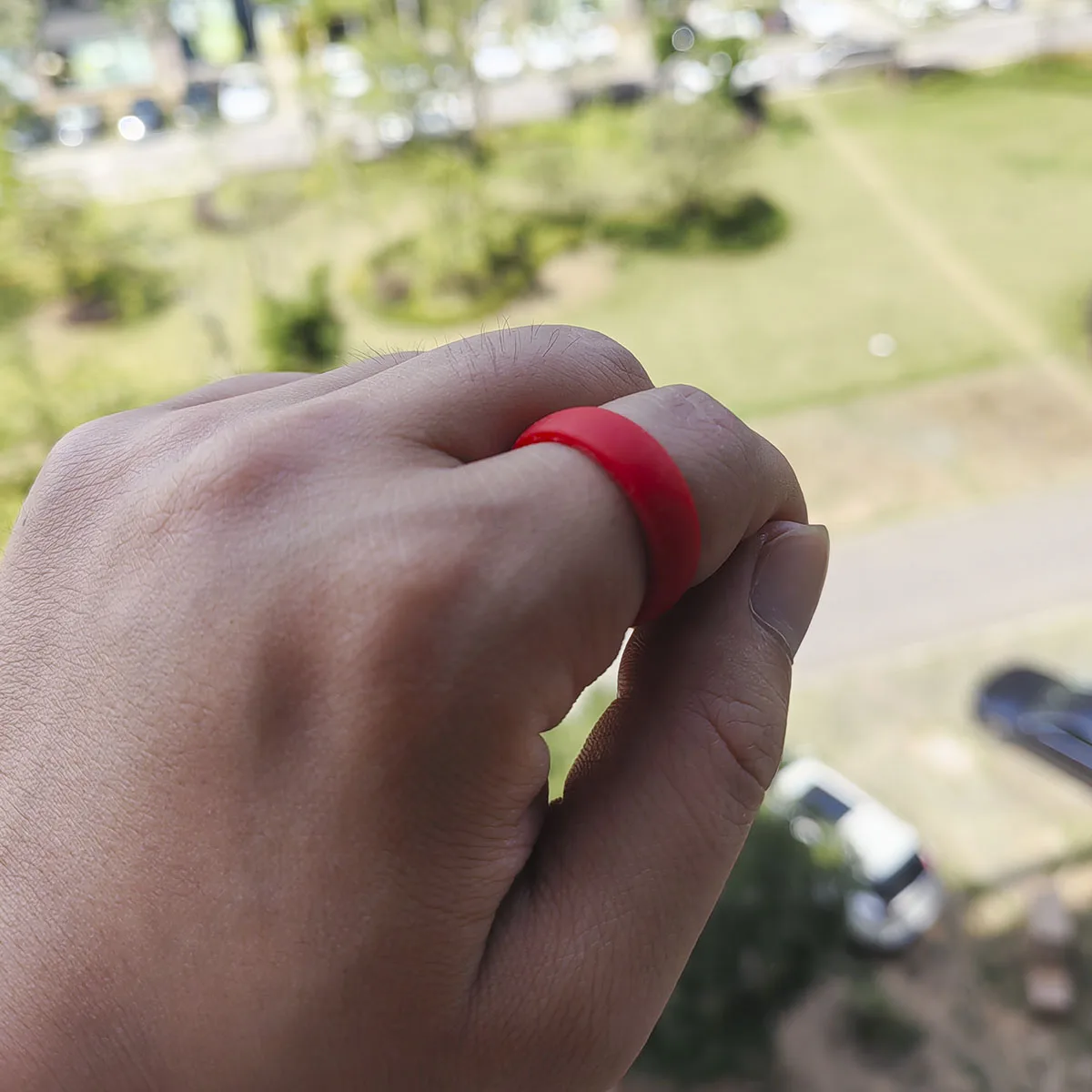 7mm Silicone Heart Pattern Ring For Women Lady Girl Sporter Student 1pc
