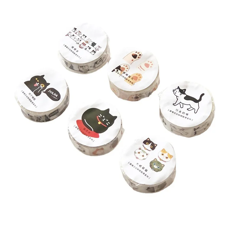 Washi Tape Cute Kawaii Cat Adhesive Paper Masking DIY Scrapbooking Stick Label