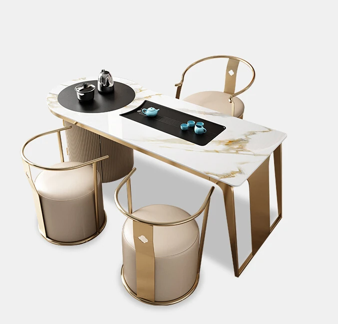 

Tea table kettle integrated office living room tea table simple modern rock tea table Kung Fu tea table