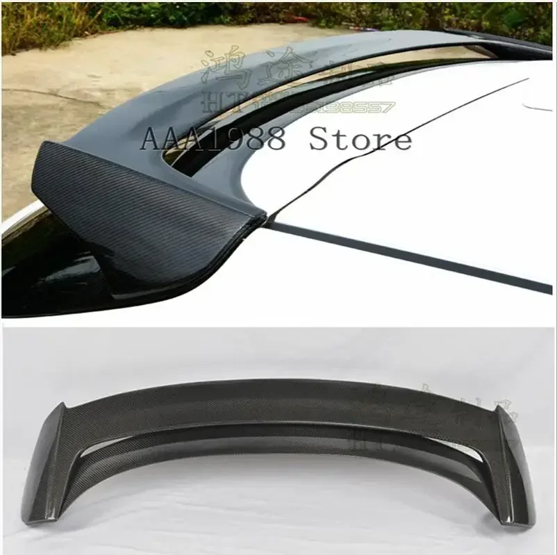 

20142015 2016 2017 for Mazda 3 Hatchback Accessories ReaL Carbon Fiber Roof Spoiler Car Rear Window Tail Wing M3 Decorative