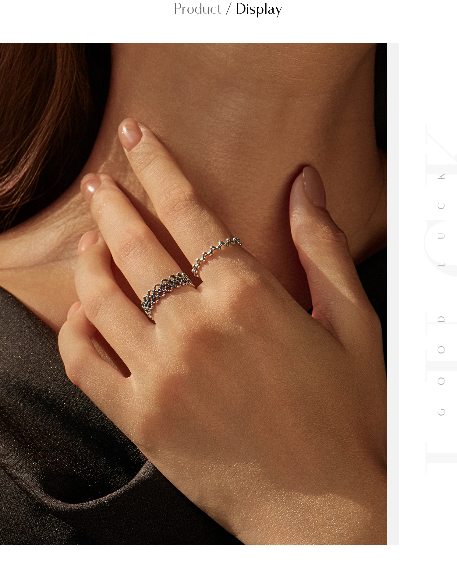 MODIAN 925 Sterling Silber Vintage Unregelmäßige Perlen Ringe Täglich Stapelbar Tragen Finger Ringe Für Frauen Edlen Schmuck Geschenke – Detail 5