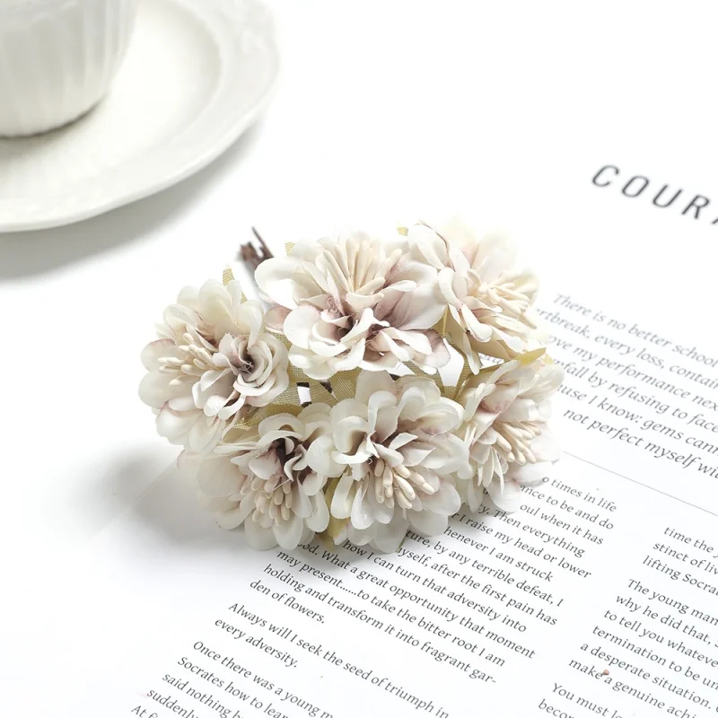 11CM Gefälschte Seide Gänseblümchen Künstliche Blumenstrauß Rose Blume Staubblatt Hochzeit Dekoration Party Home Decor DIY Handwerk Kranz Geschenk Zubehör – Detail 10