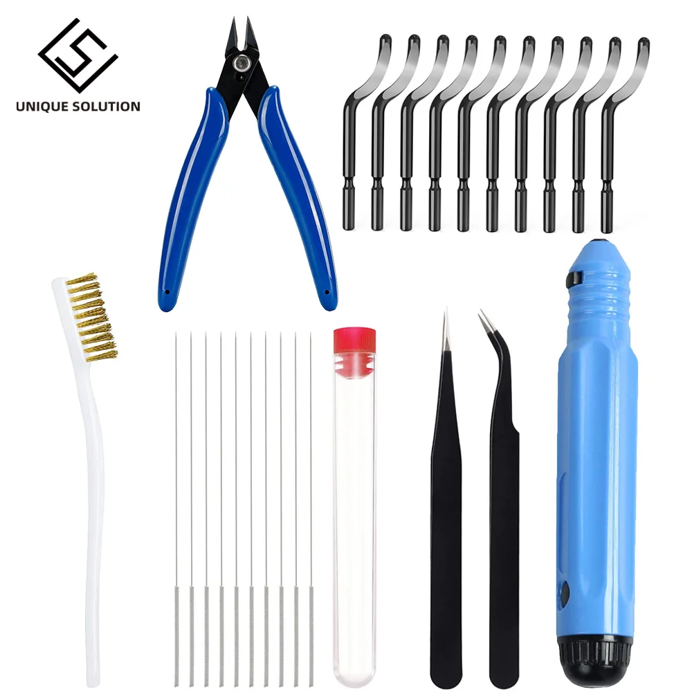 3DPrinterToolKitTrimmingKnifeScraperCleaningNeedleTweezers