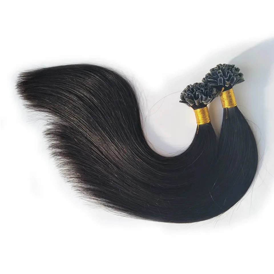 U Tip Hair Extension capelli umani Pre Bonded Keratin Fusion Nail Utip Real Remy estensione dei capelli umani per le donne 50 fili 50 g/pacco