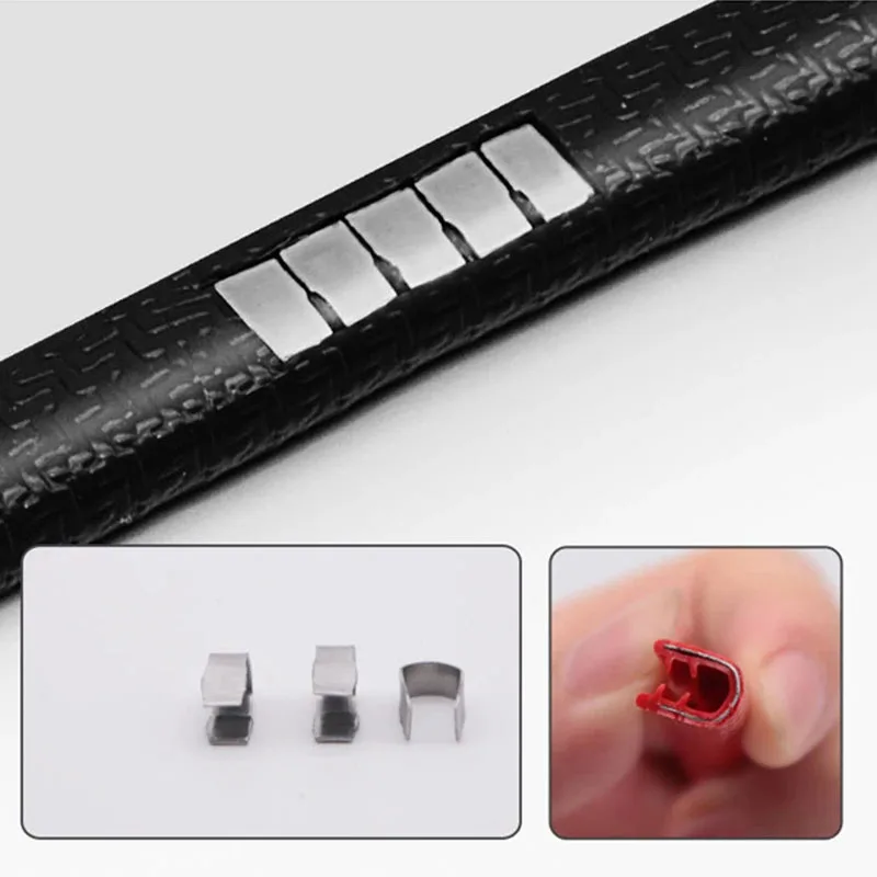 Universal Car Door Edge Protector with Steel Disc Bumper Decor Guard