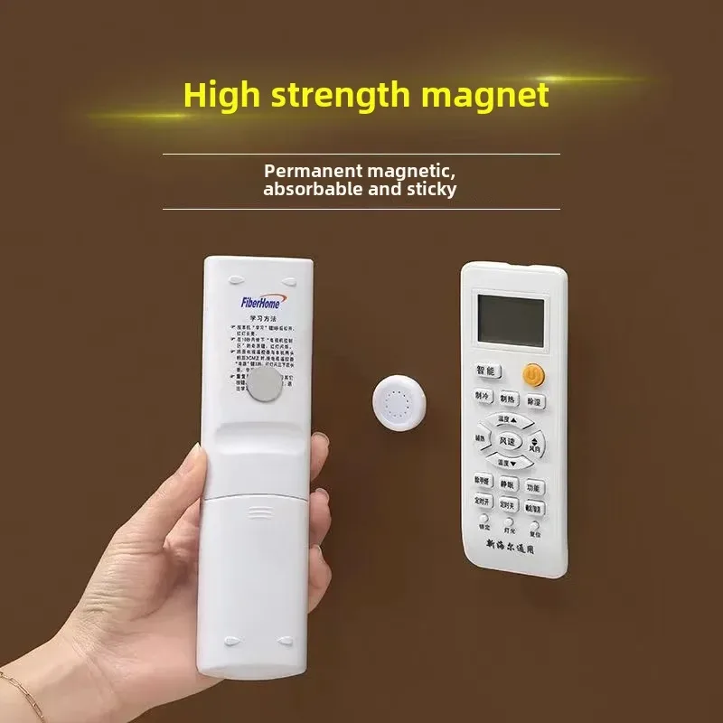 Remote Control Magnetic Tv Cabinet Holder Bedroom Punch-free Router Holder Plug-in Row Round Strong Socket Storage