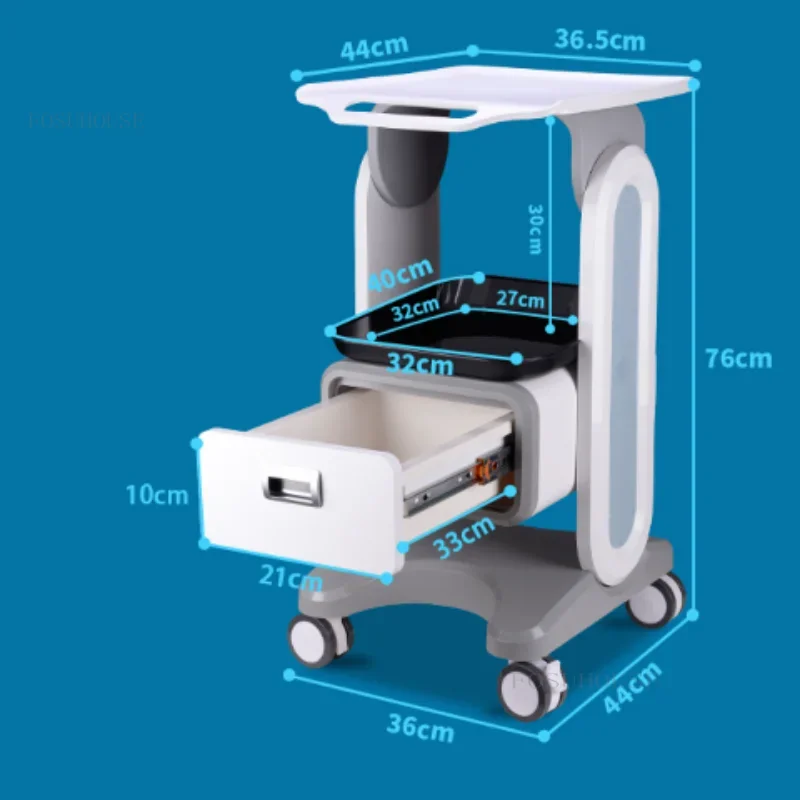 Modern Mobile salon Trolleys Hospital Medical Dental Tool Cart with Two or One Drawer Dental Plastic Storage Tool Trolley Cart Z For multi layer storage trolley
