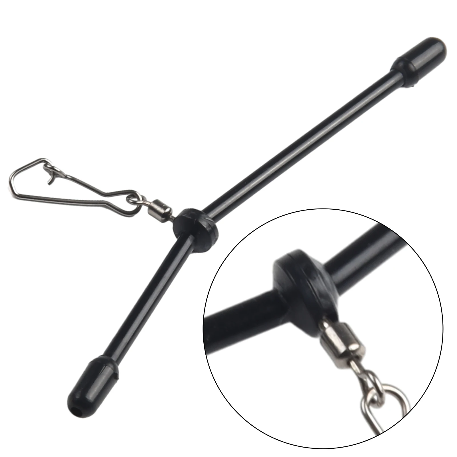 5 Stück Angeln Anti-Feeder Boom Spacer mit Druckknöpfen Balance Connector Tackle Rolling Swivel Snaps Balance Connector – Detail 1