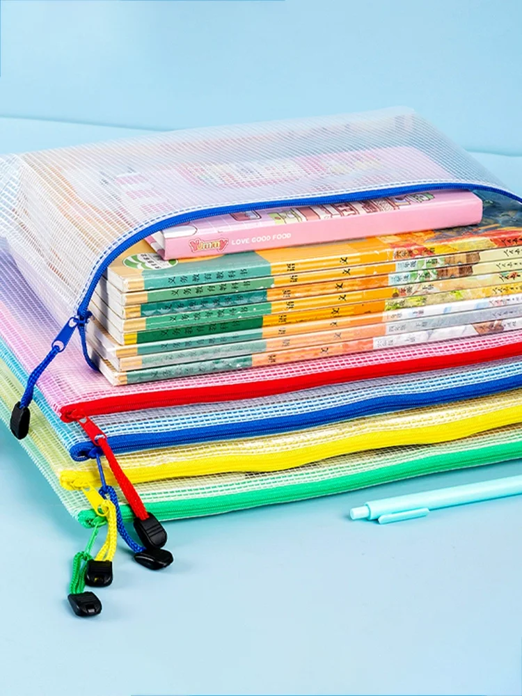 5PCS Dokument Tasche Mesh Mäppchen Wasserdichte Tasche Bleistift Taschen Brettspiele Lagerung Taschen Für Schule Büro Liefert Und Reise – Detail 2