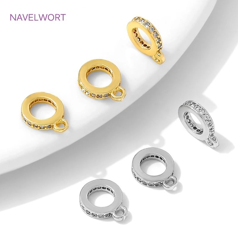 18K vergoldete Halskettenverstärker-Bügelverschlüsse mit Scharnier, Bailes für Schmuck, Messing-Anhänger-Bügelverbinder, DIY-Schmuckherstellungszubehör – Detail 27